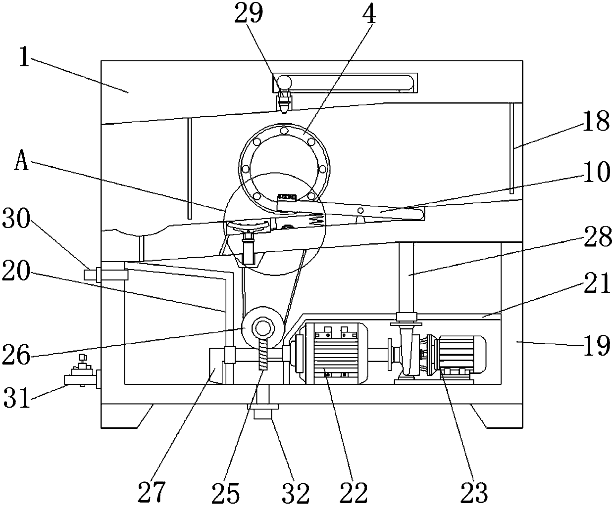 Air filter core cleaning device