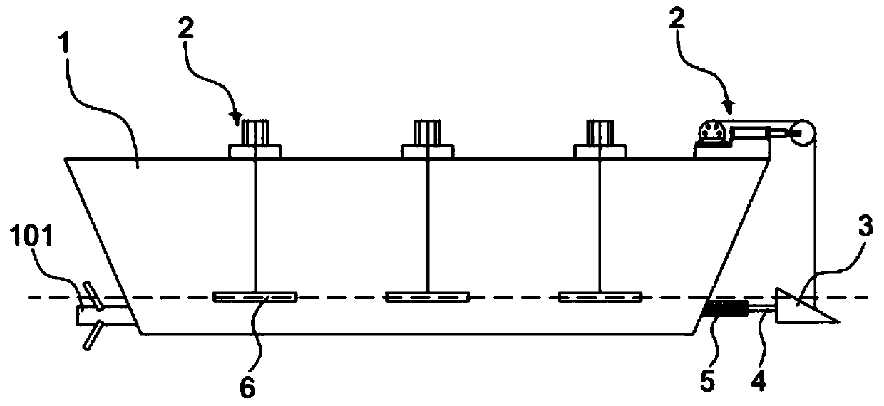 An unmanned monitoring ship anti-rolling device