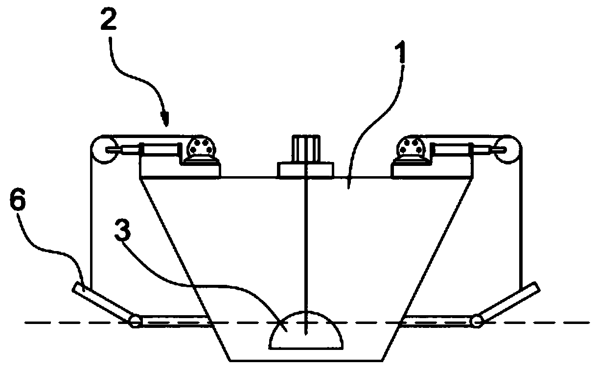 An unmanned monitoring ship anti-rolling device