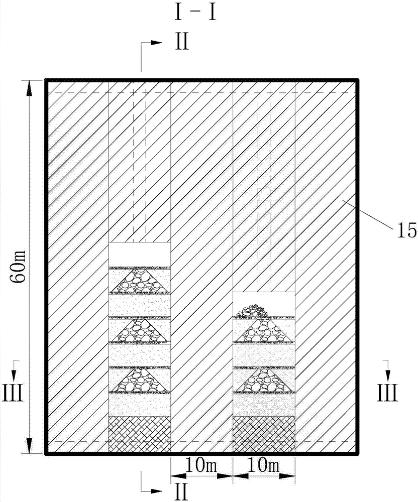 Mechanized upward-slicing wedging mixed filling mining method