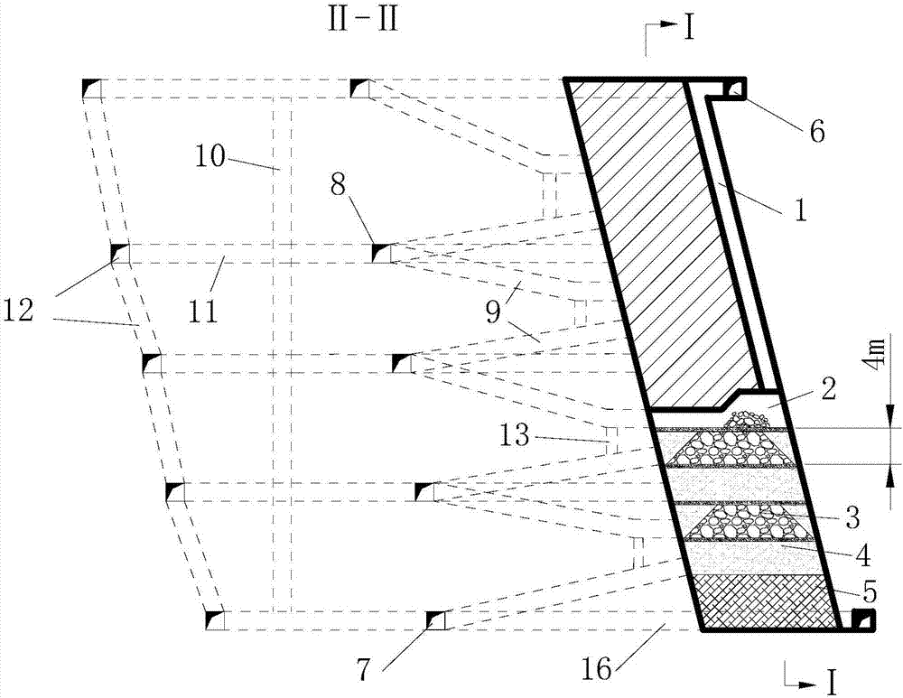 Mechanized upward-slicing wedging mixed filling mining method