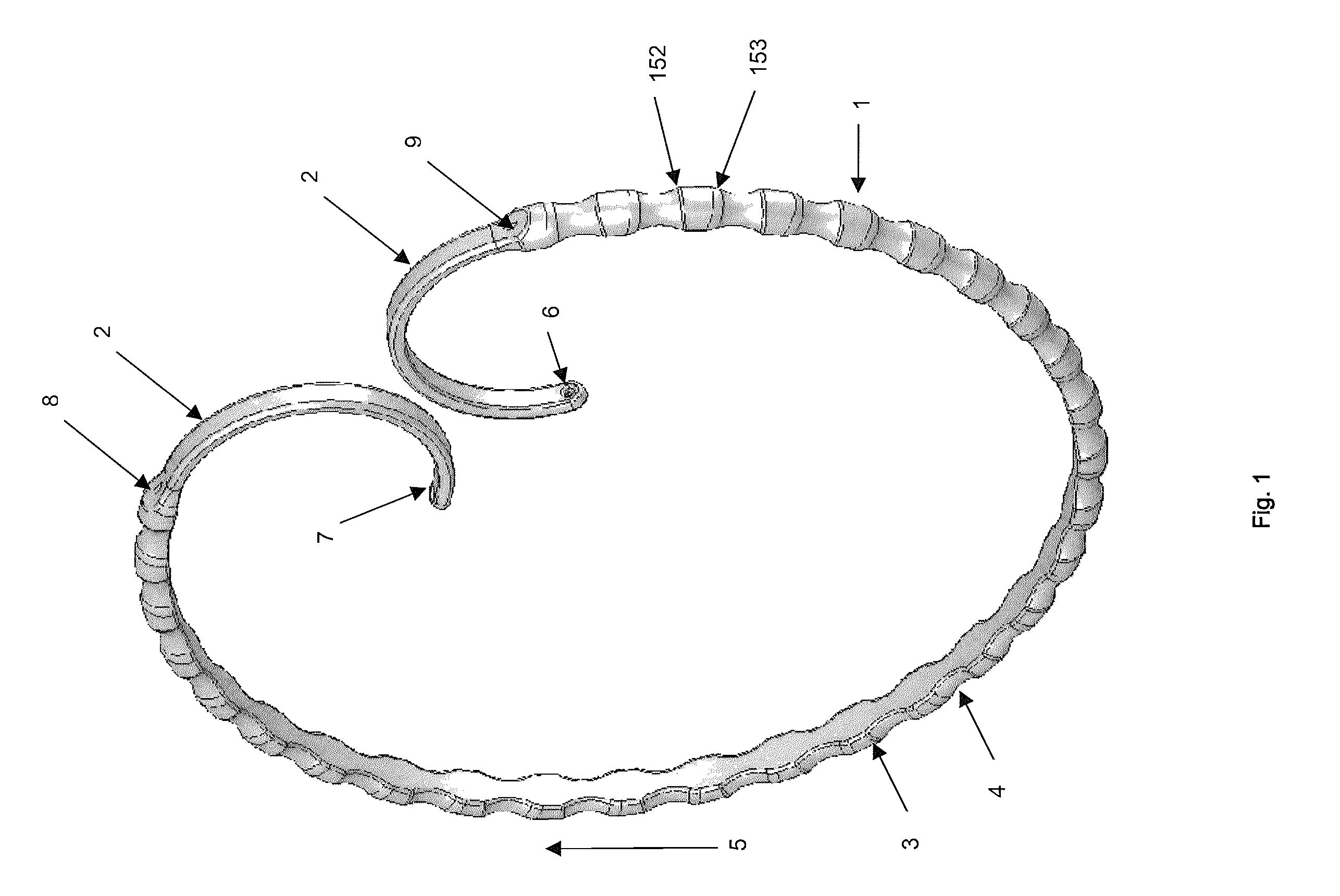 Implantable coil for insertion into a hollow body organ