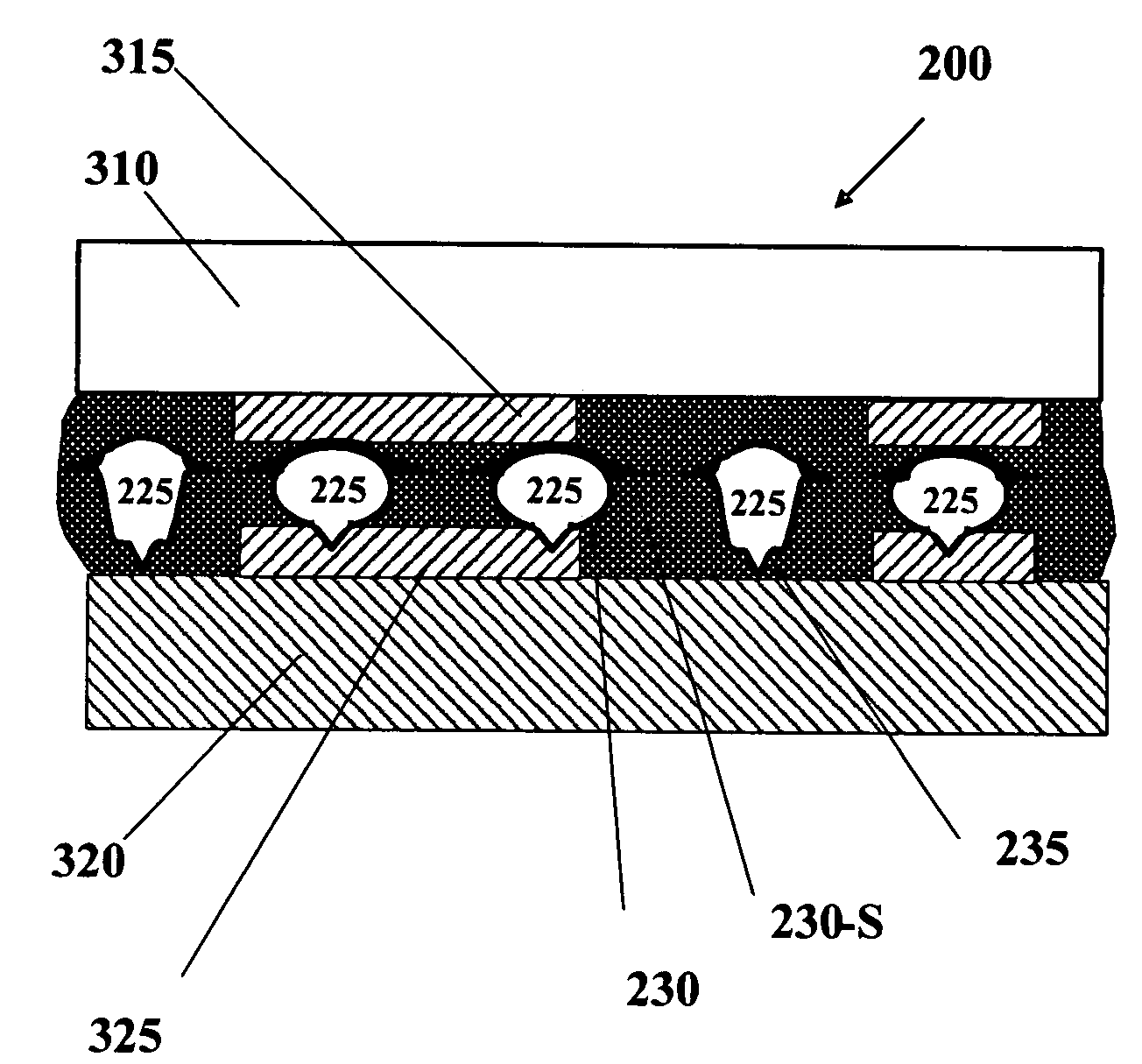 Non-random array anisotropic conductive film (ACF) and manufacturing process