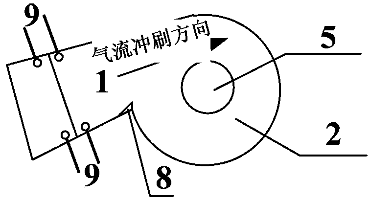 Cyclone separator with wear-resistant target section and guiding device for circulating fluidized bed boiler