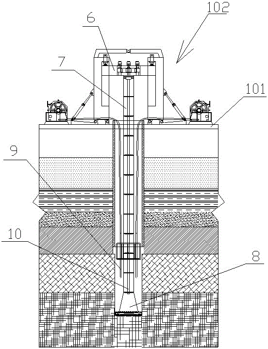 Wind power and bridge rock-socketed construction system