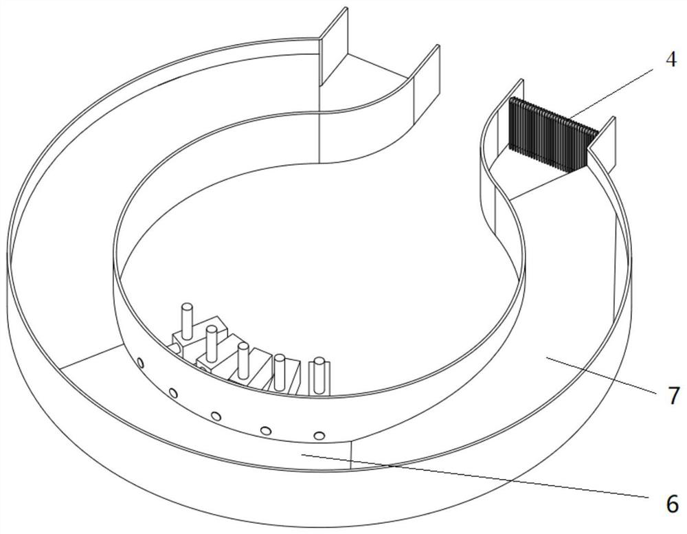 Horizontal annular wet flue gas desulfurization device and method