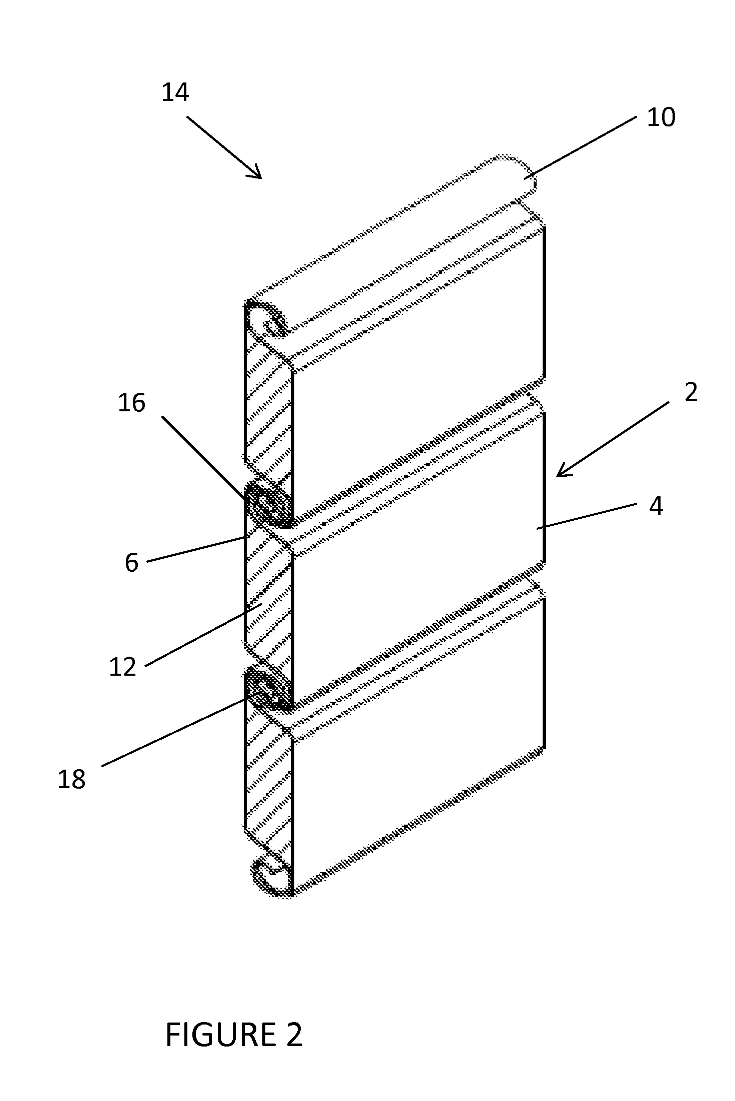 Internally reinforced rolling door slat