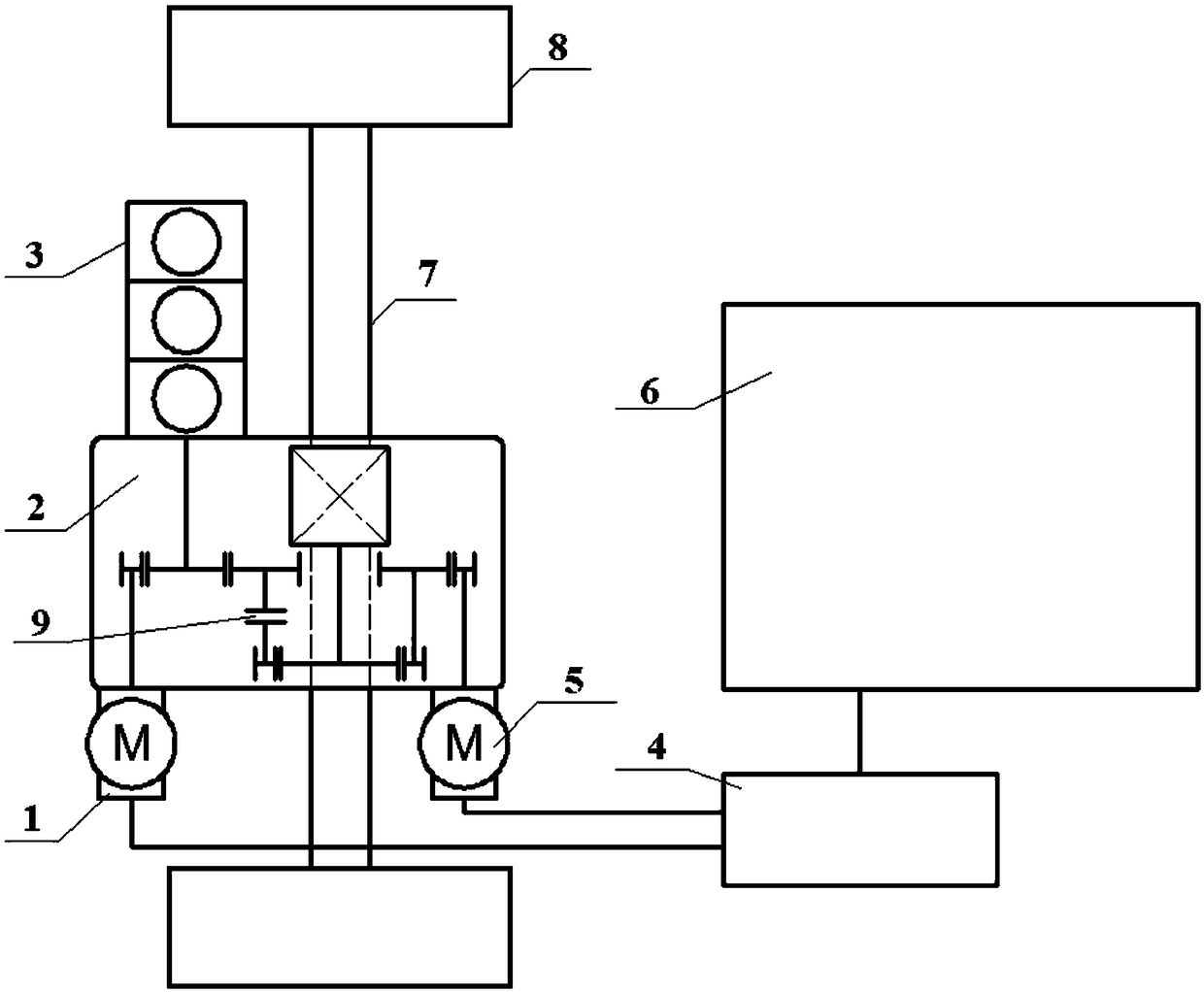 Hybrid power vehicle, working mode control system and method thereof