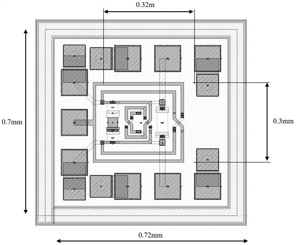 Compact power divider chip based on folded coil