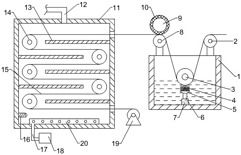 Integrated cleaning and drying apparatus for nonwoven fabric production