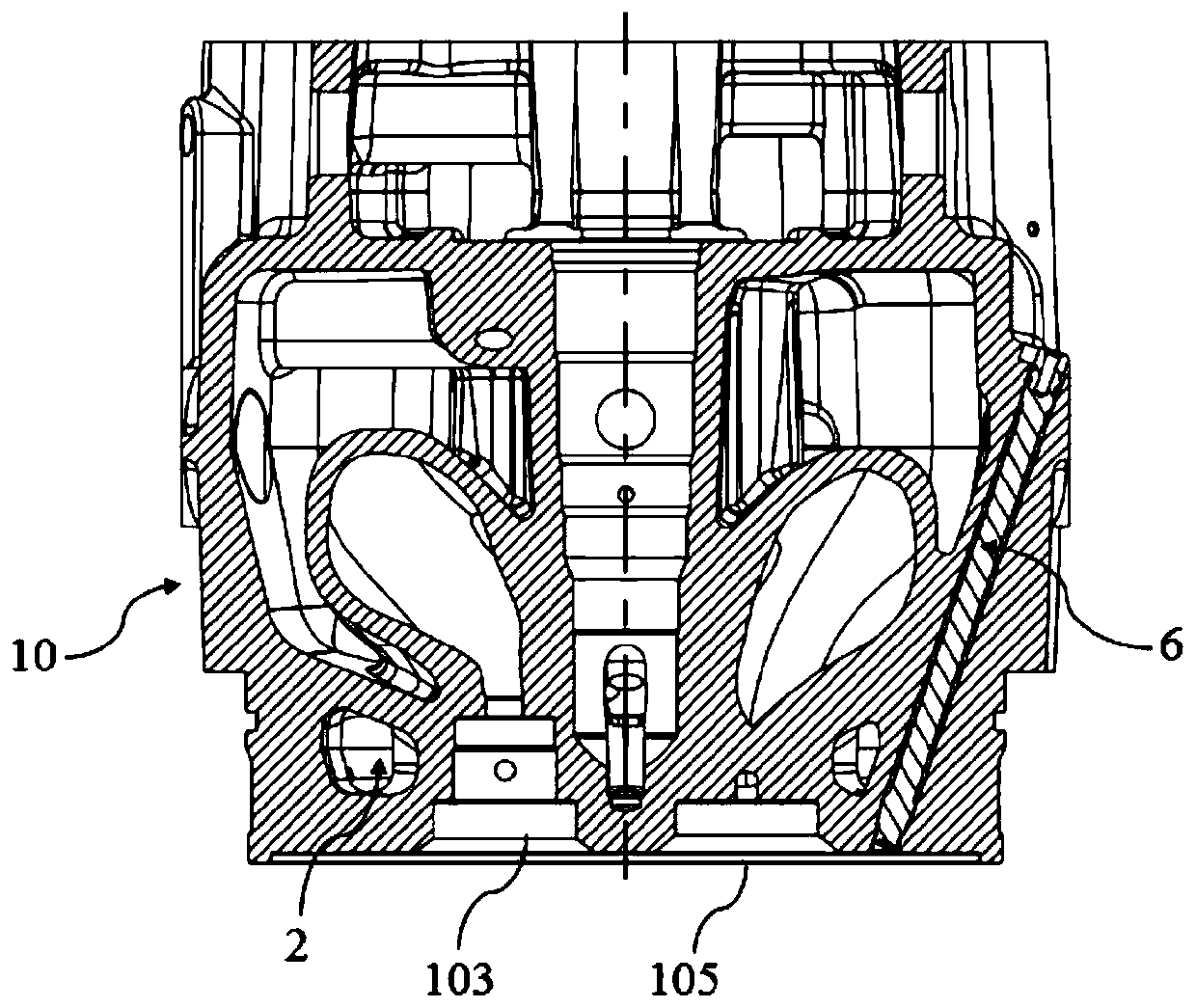 Cylinder head and engine with same