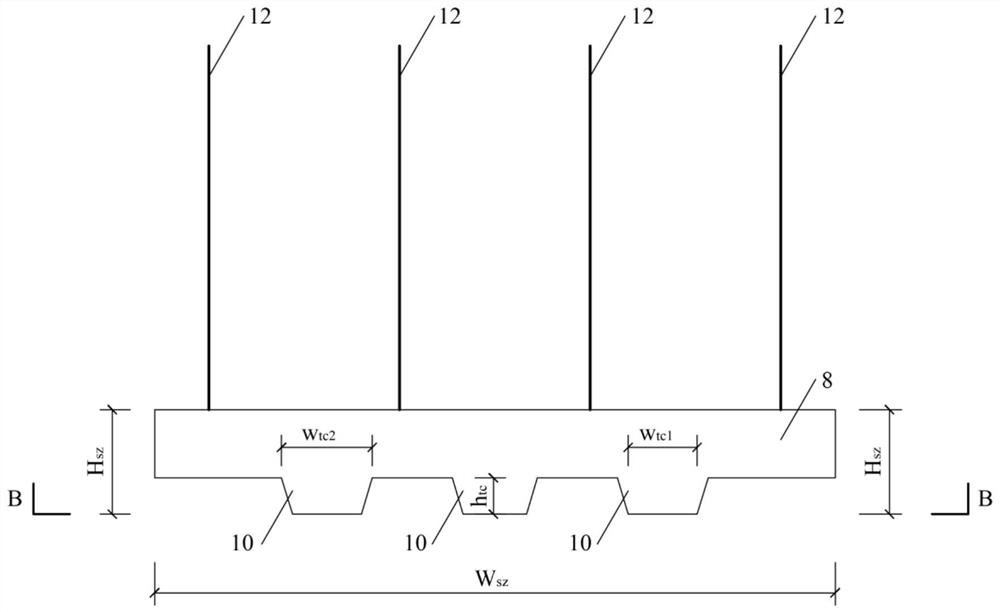 A gradient mechanism shear wall structure and its construction method