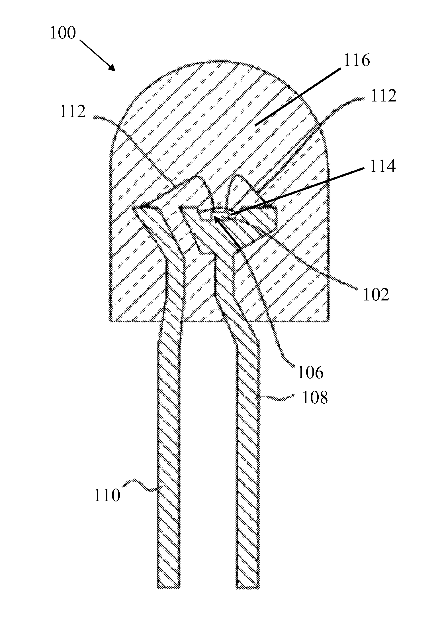 Phosphor converting ir leds