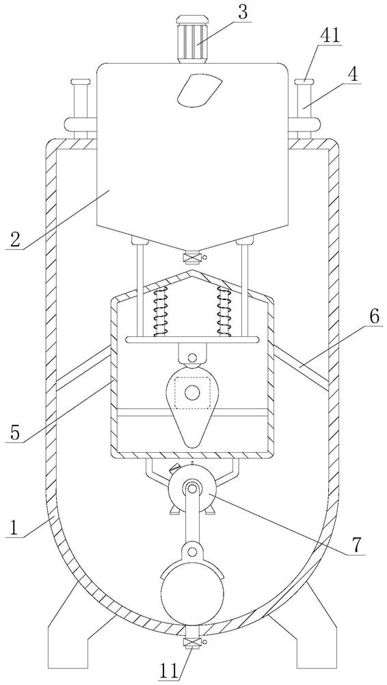 Lithium battery composite negative electrode material preparation device