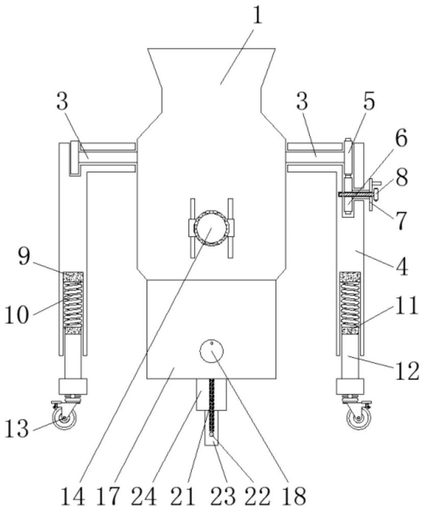 Anti-splashing grouting device for tunnel construction