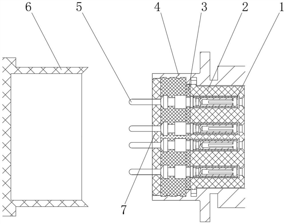 Direct insertion type sealed circular electric connector