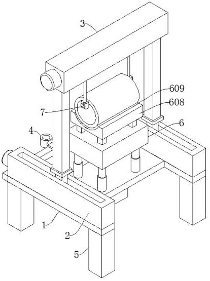 Hoisting machine for manufacturing large-caliber reinforced concrete drainage pipe