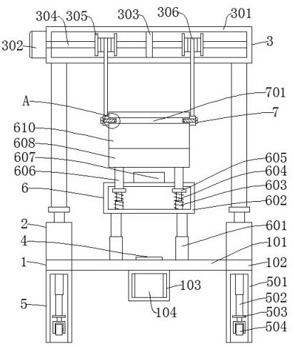 Hoisting machine for manufacturing large-caliber reinforced concrete drainage pipe