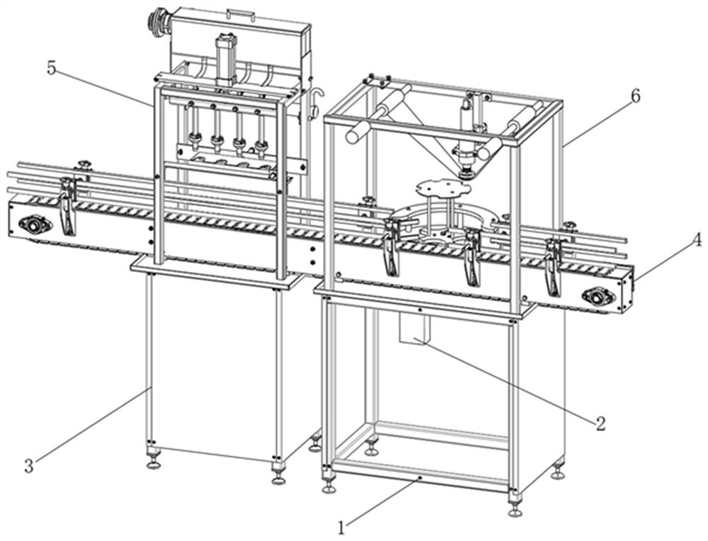 Filling equipment for liquid food packaging and working method thereof