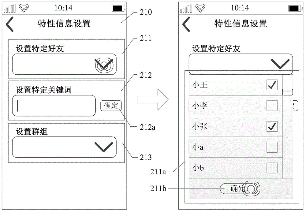 Group message display method and device