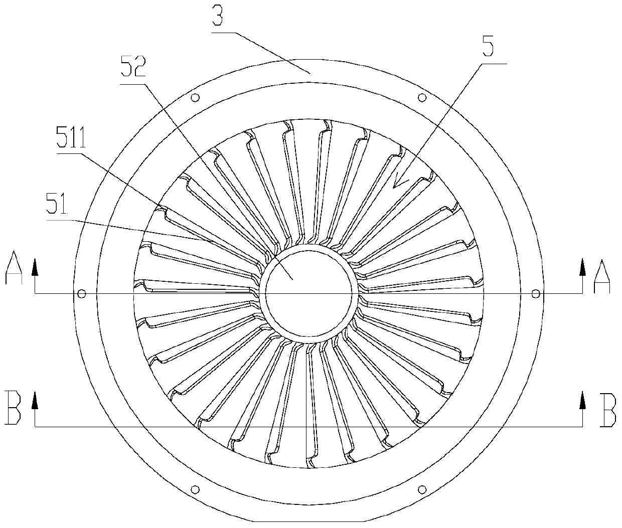 Multi-wing centrifugal fan