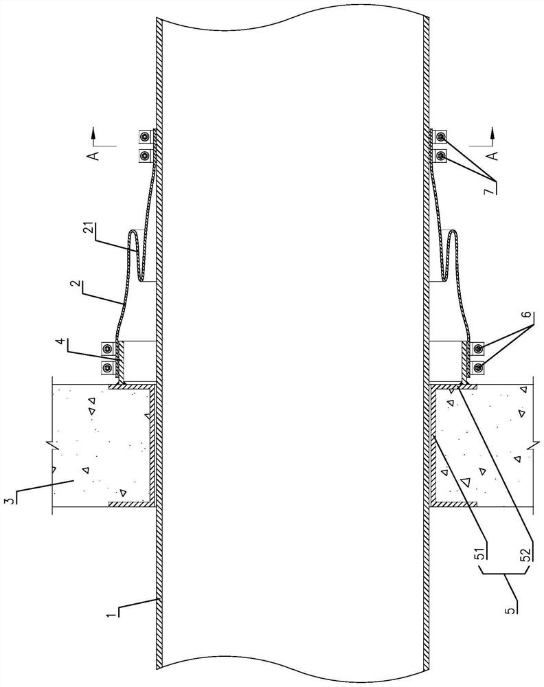 Buried pipeline through-wall waterproof device and installation method