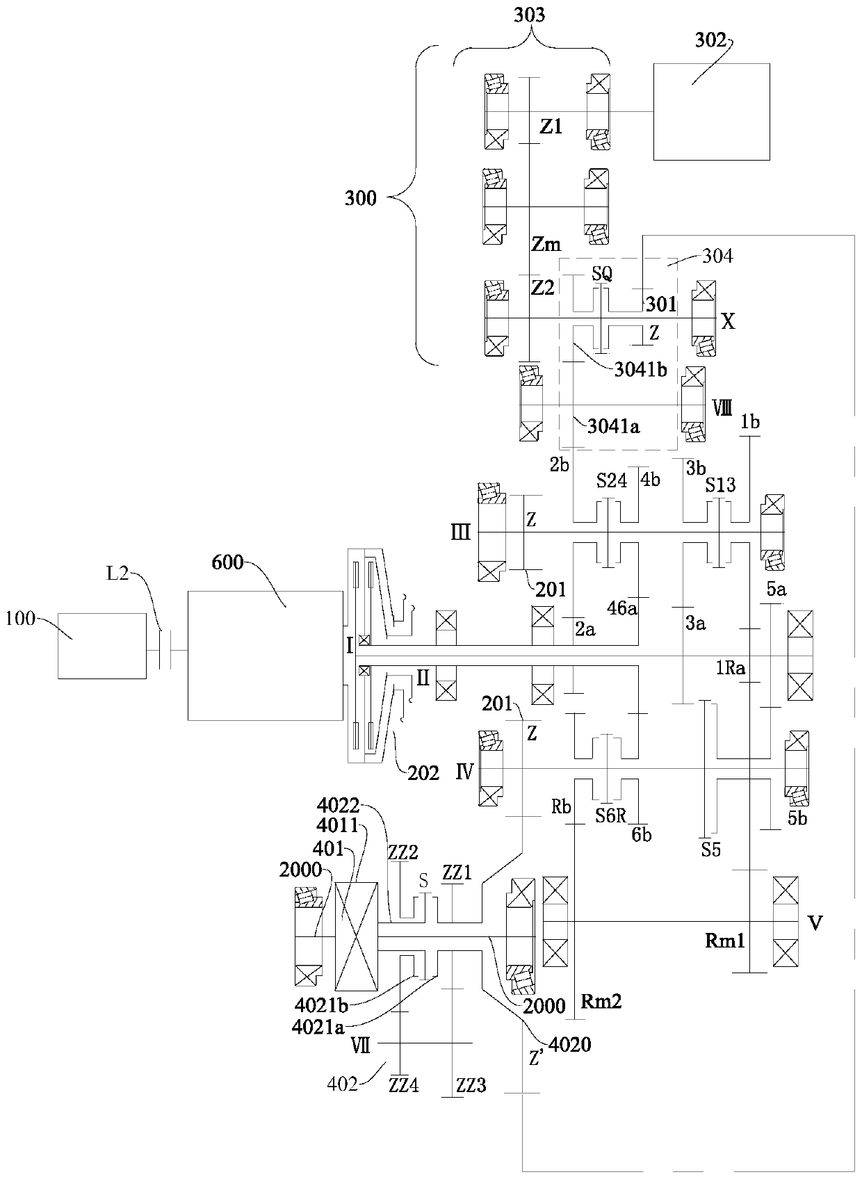 Powertrain and vehicle having same