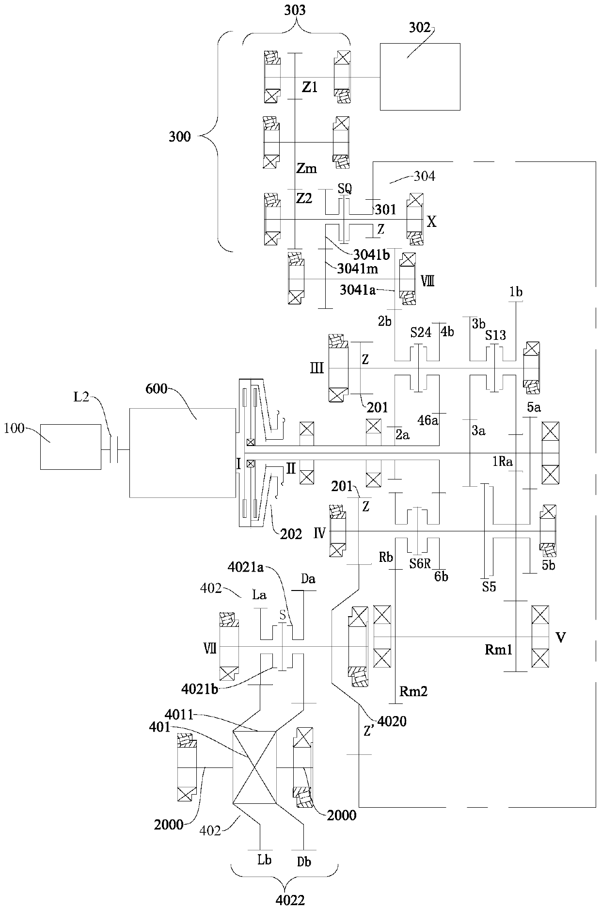 Powertrain and vehicle having same