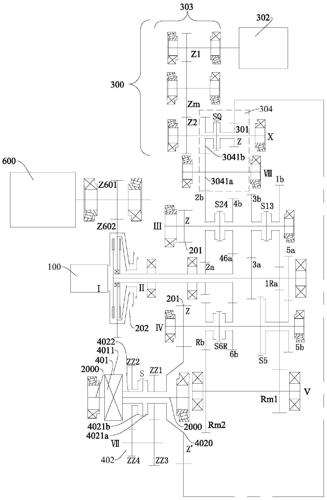 Powertrain and vehicle having same