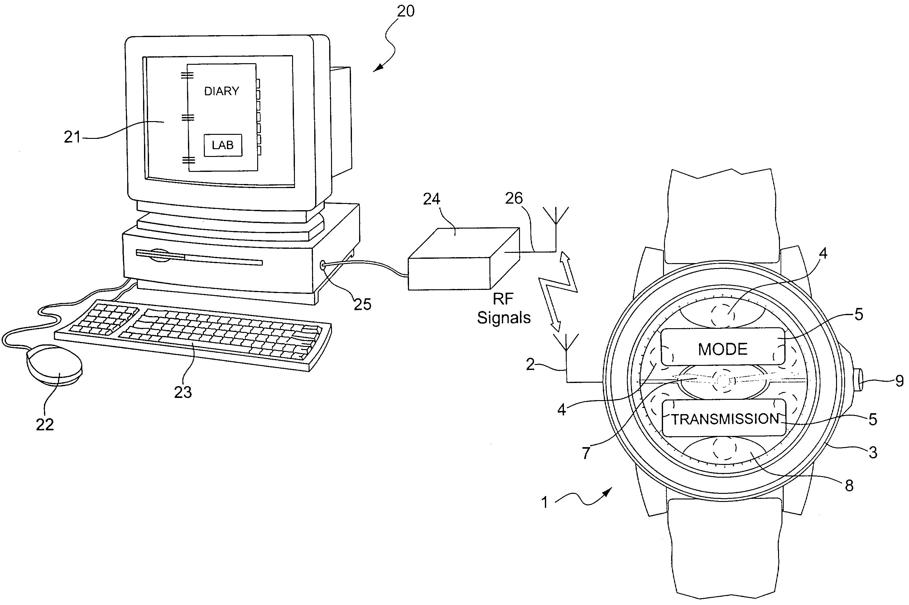 Method of transmitting information between two units each provided with means for sending and/or receiving signals