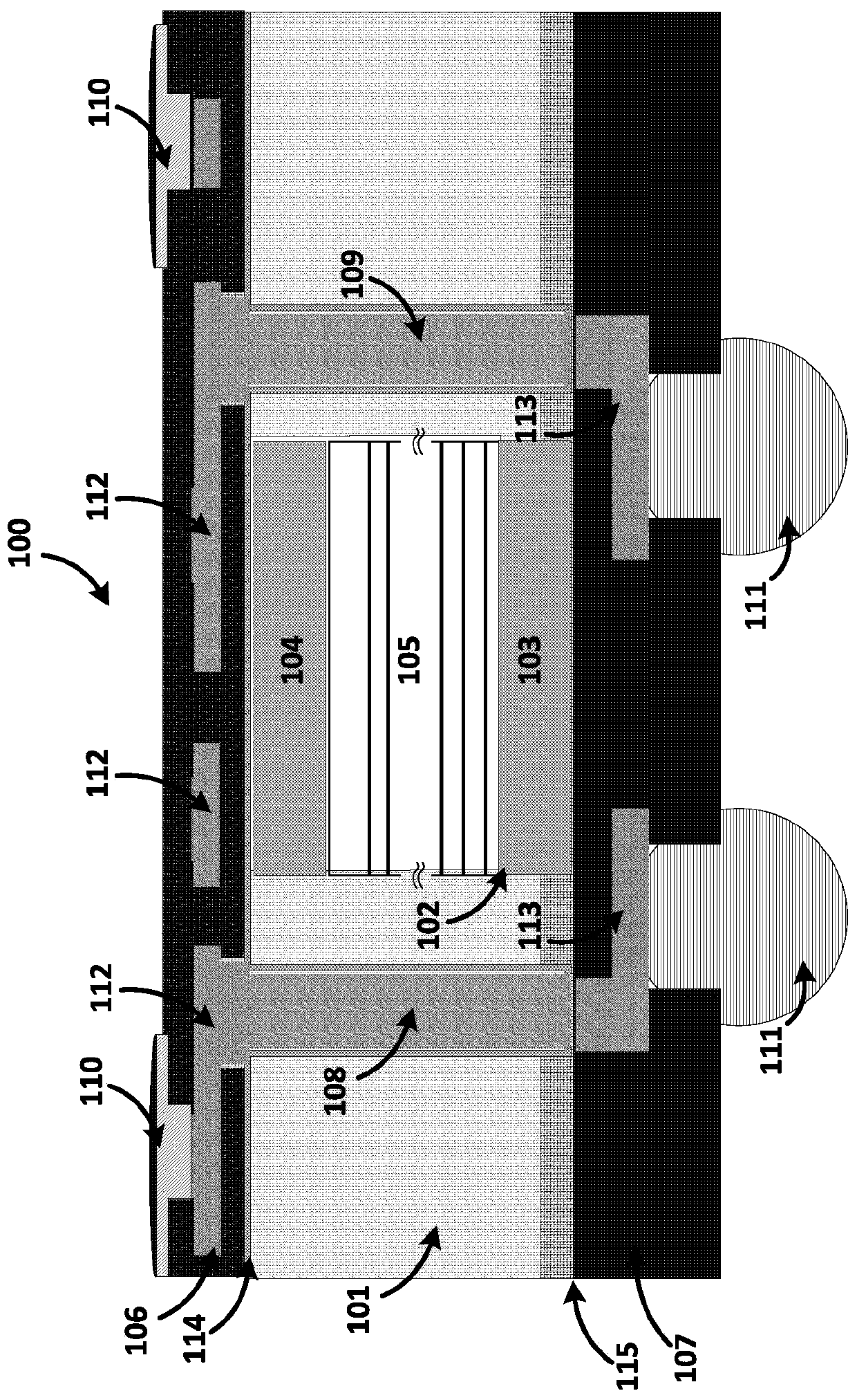 Adapter board with integrated magnetic core inductor and its manufacturing method