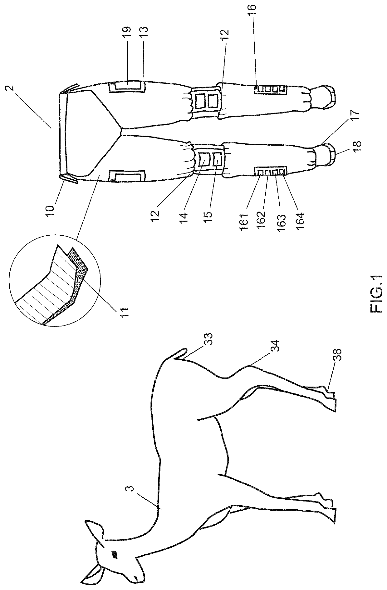 Garment covering for odor control and height-specific scent dispersal in nature