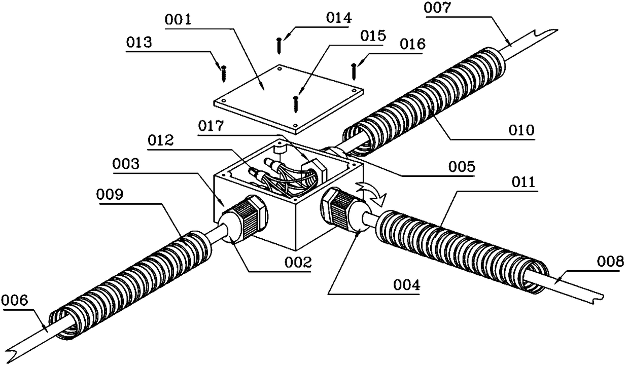 Embedded cable safety protection assembly box