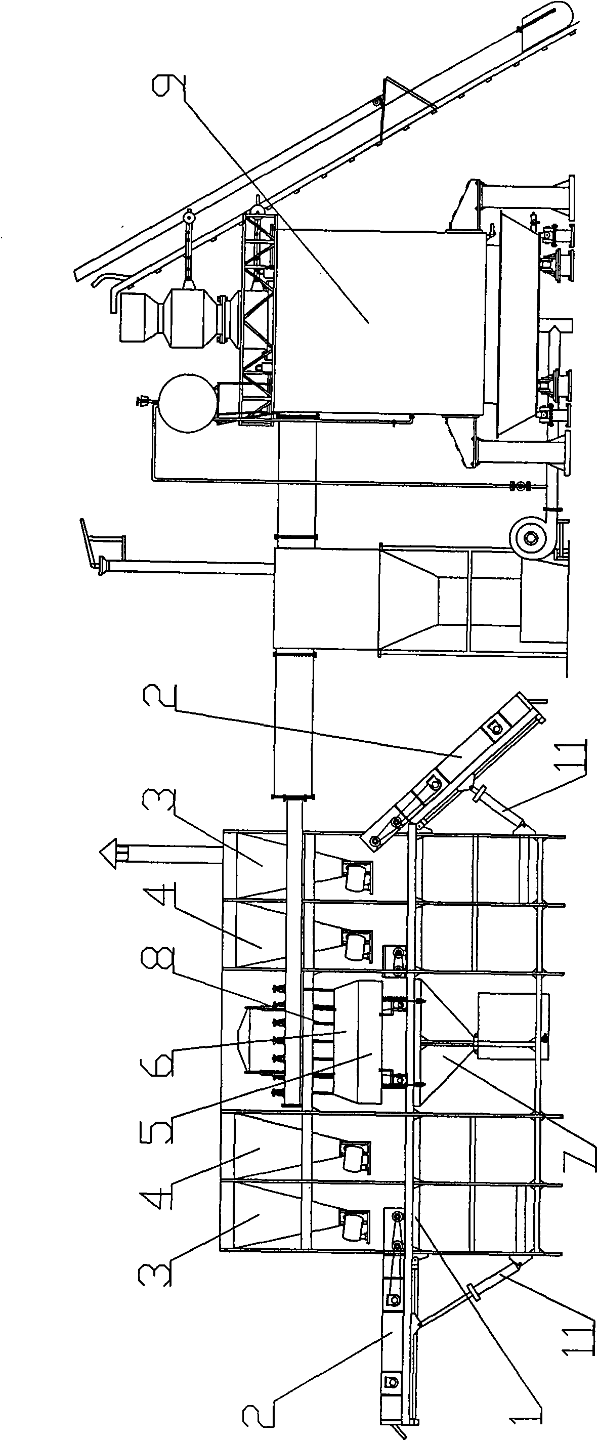 Magnetism recovery device for magnetization of feebly magnetic ore by roasting on two pallets