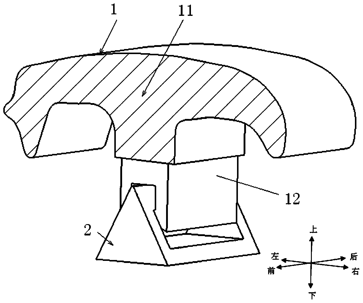 The installation structure of the decorative strip on the roof of the car