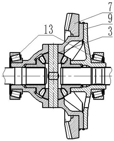 Heavy truck drive axle structure assembly with high transmission efficiency