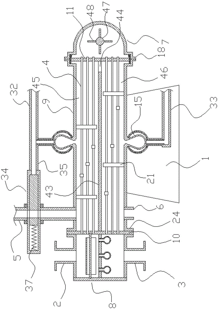 Double-pass double-liquid heat exchange device