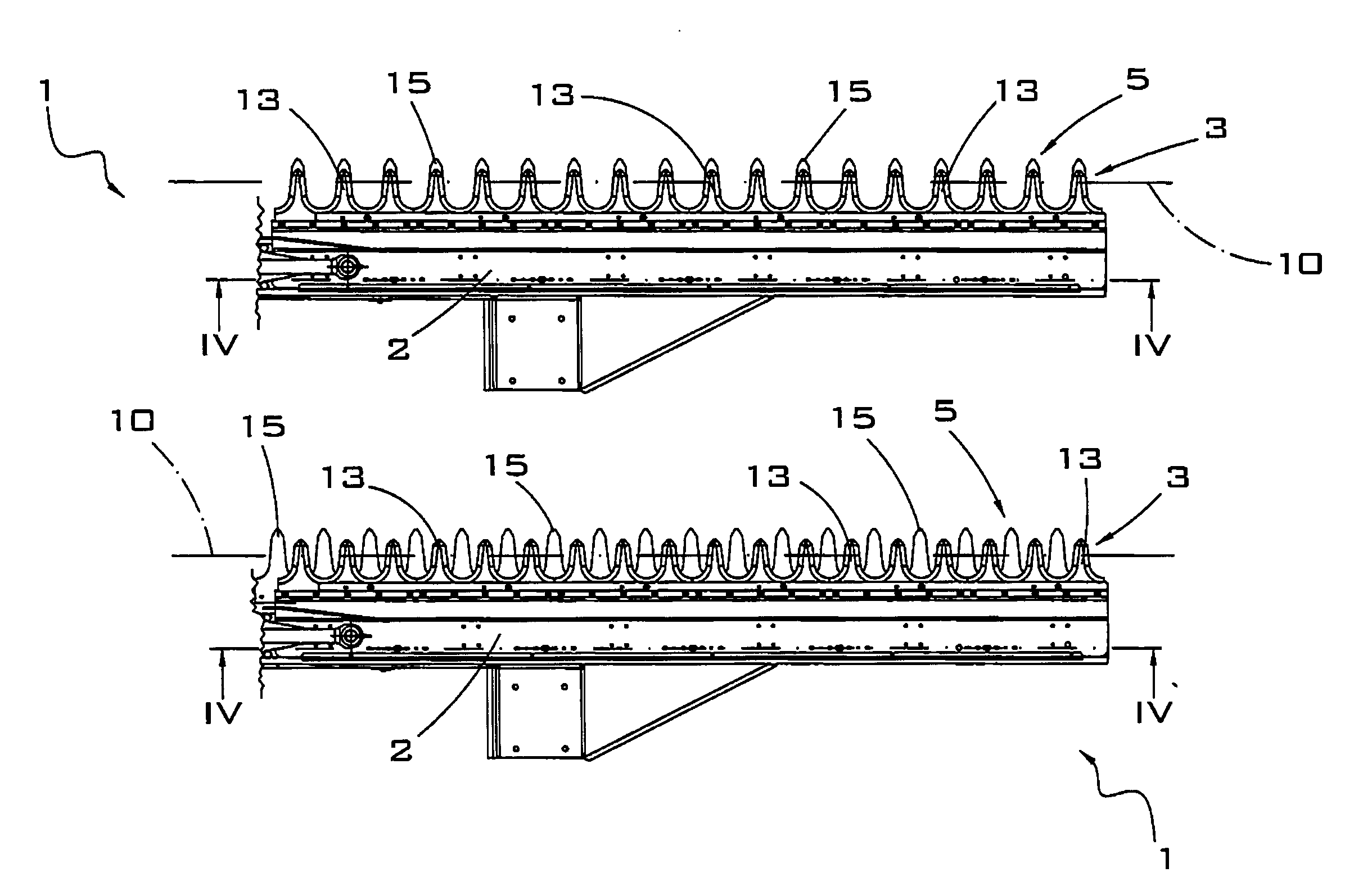 A double blade bar for pruning and pollarding, particularly for olive tree groves, citrus groves, hedges, timber trees and similar