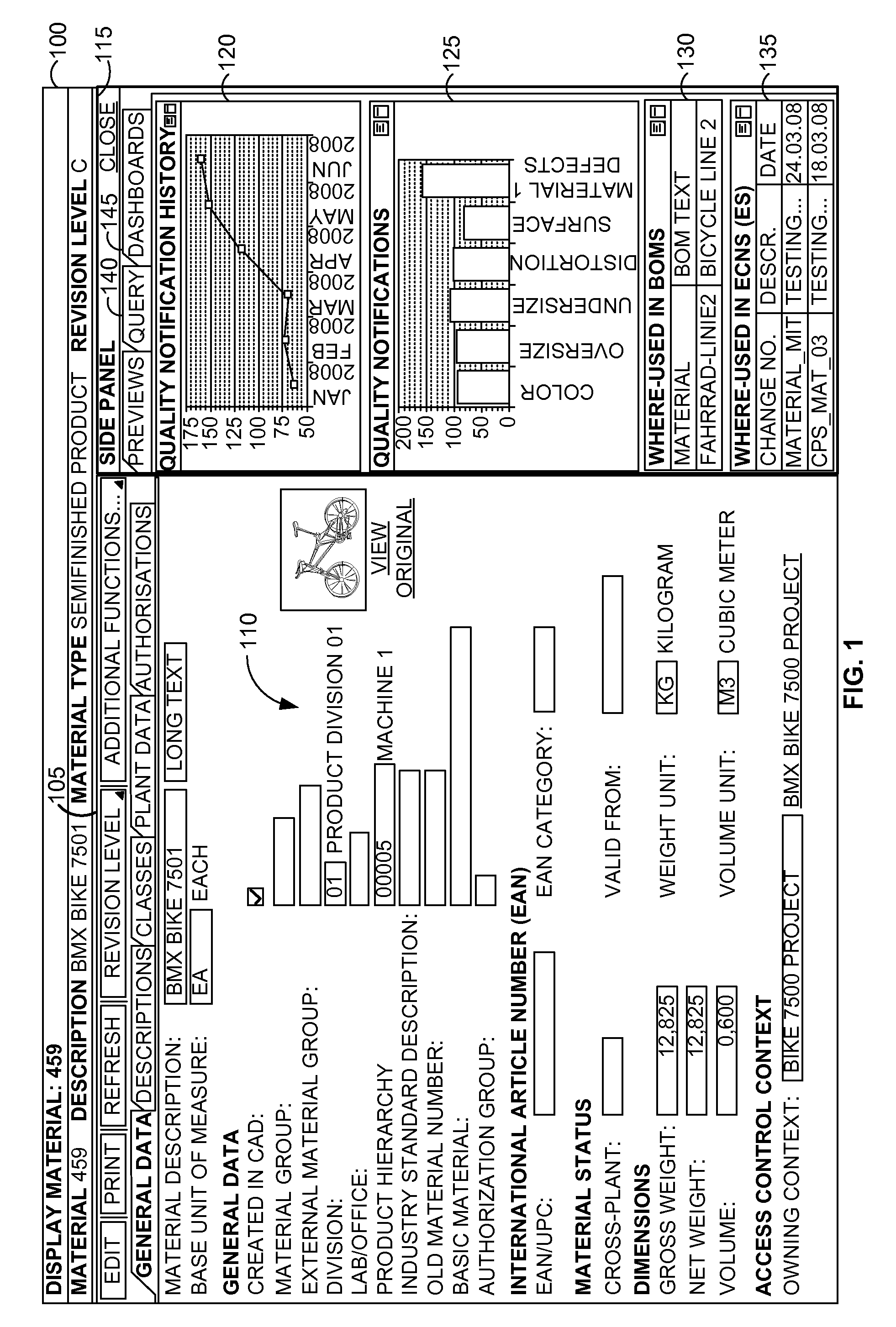 User interface to explore data objects and their related supplementary data objects