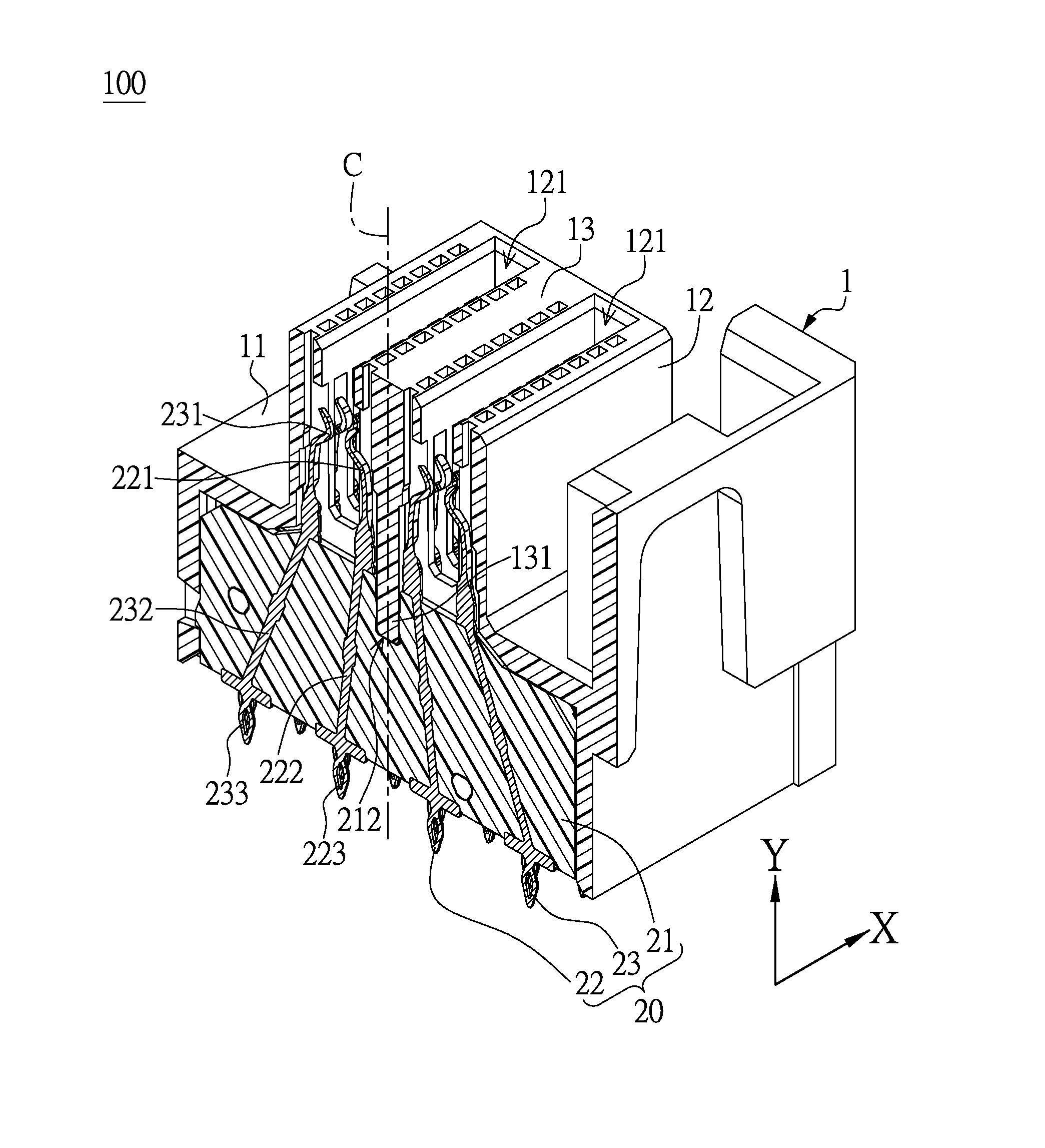 Communication connector and transmission wafer thereof