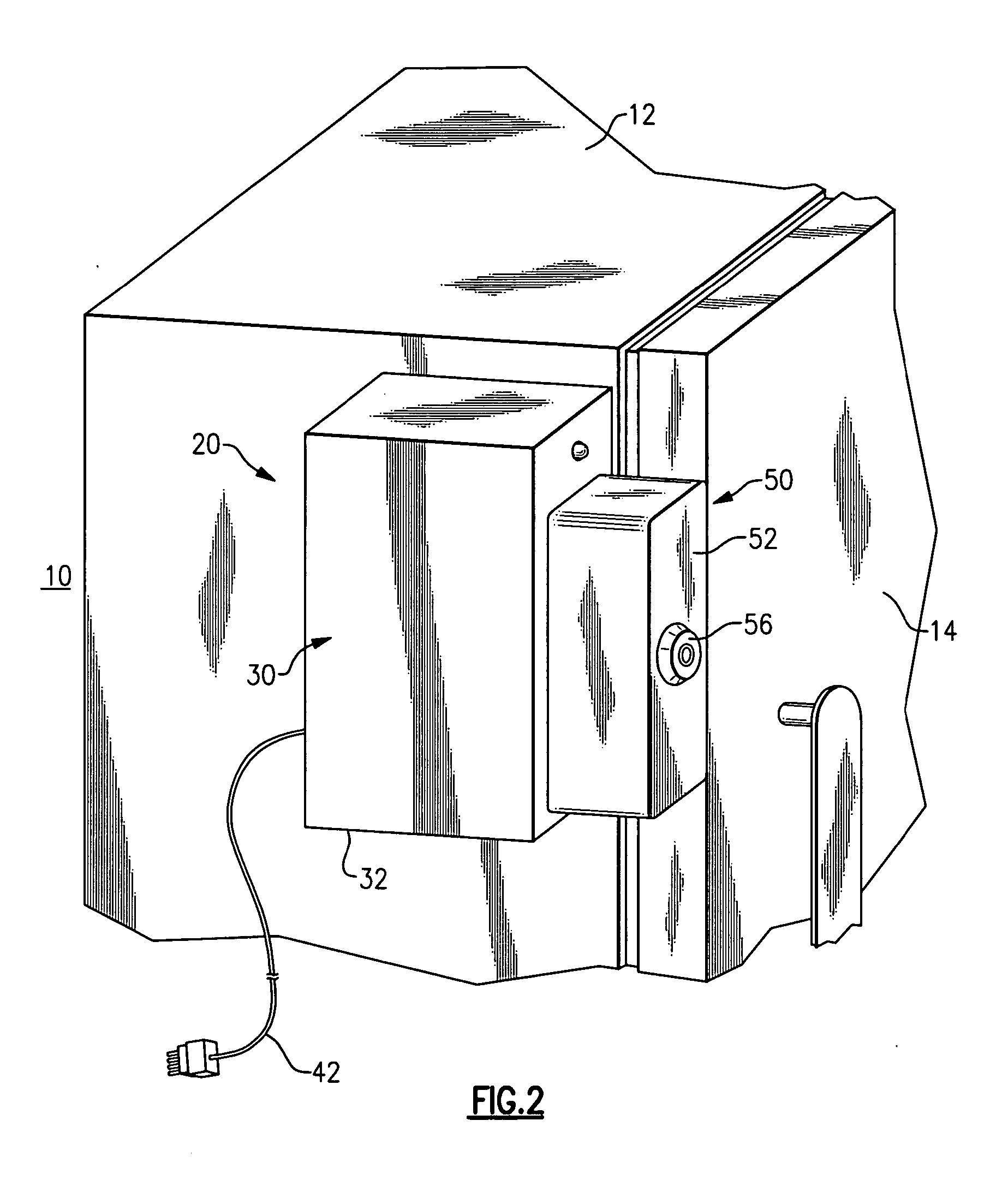 Remotely actuated refrigerator lock