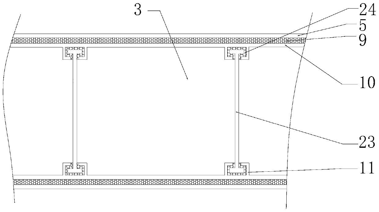 Embedding structure and method for improving pavement cracking around luminous floor tile