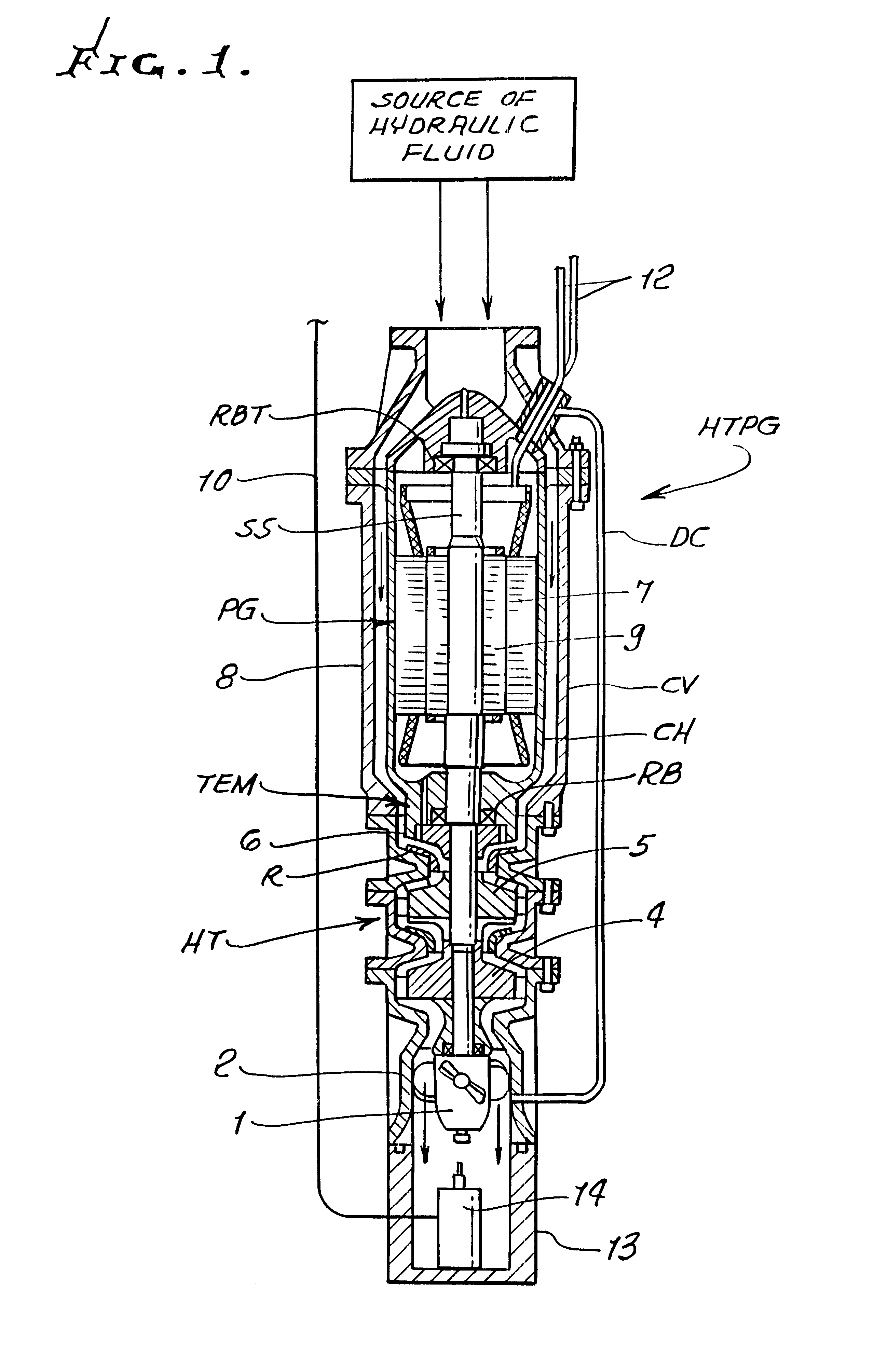 Dual type multiple stage, hydraulic turbine power generator including reaction type turbine with adjustable blades