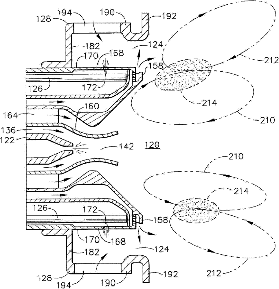 Combustion chamber adopting swirl vane tail edge pre-film atomization mode