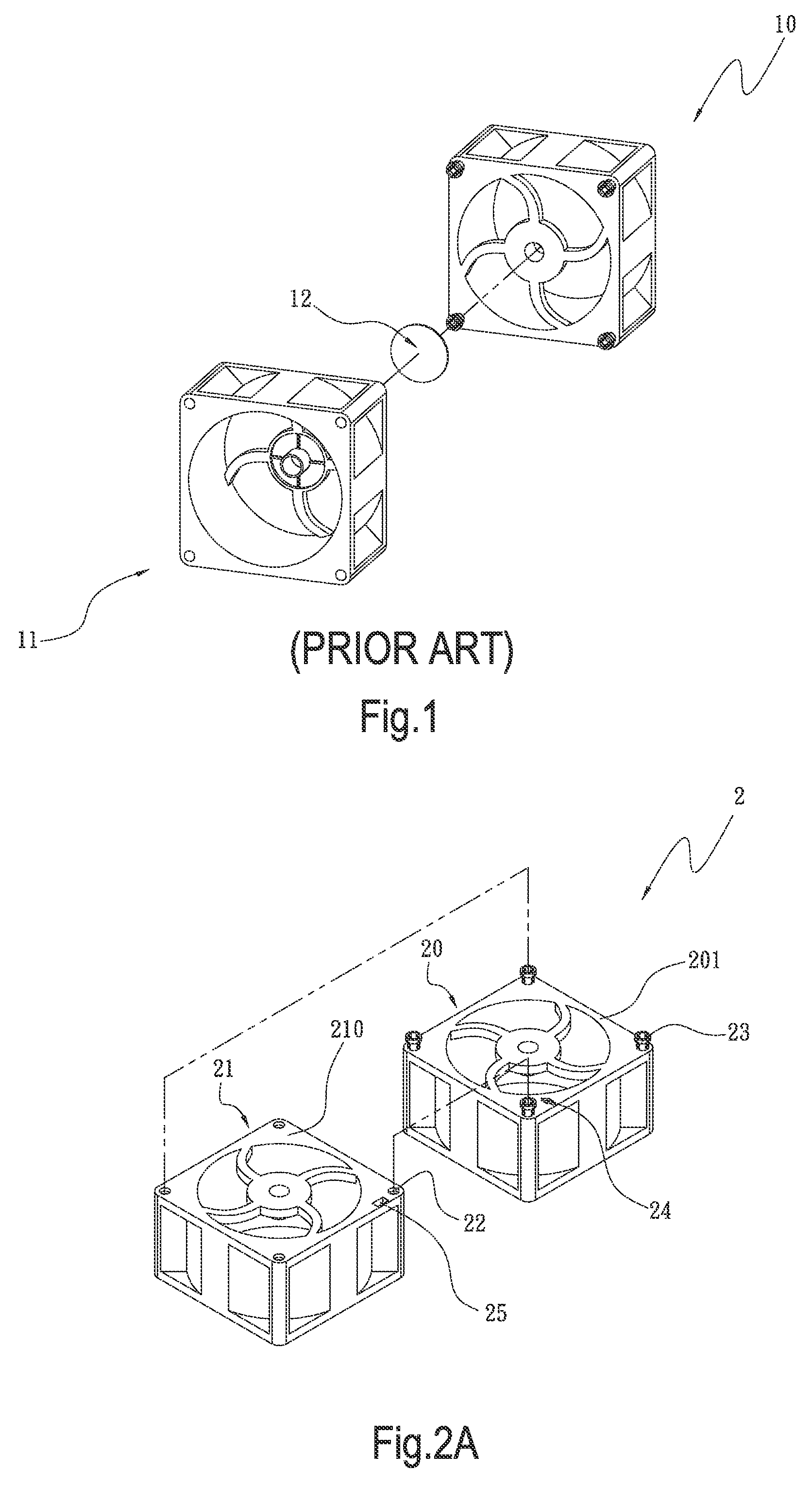 Anti-vibration serial fan structure