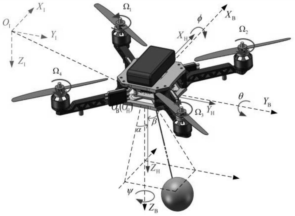 Path planning and swing reduction control method of a four-rotor variable-rope length suspension system