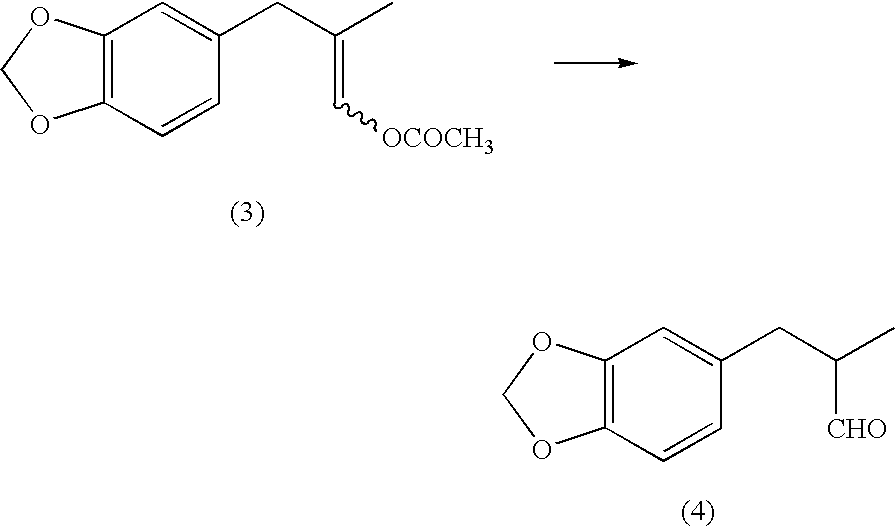 2-methyl-3-(3,4-methylenedioxyphenyl)propanal, and method for production thereof