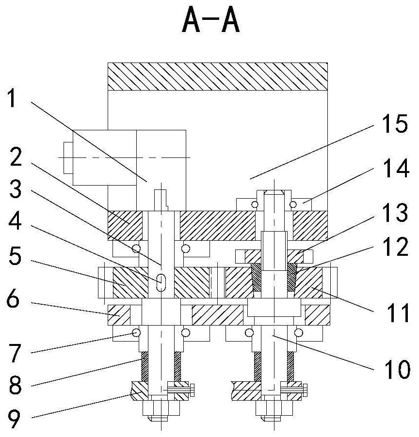 A three-finger dexterous end effector in the palm of a three-motor-driven tandem mechanism