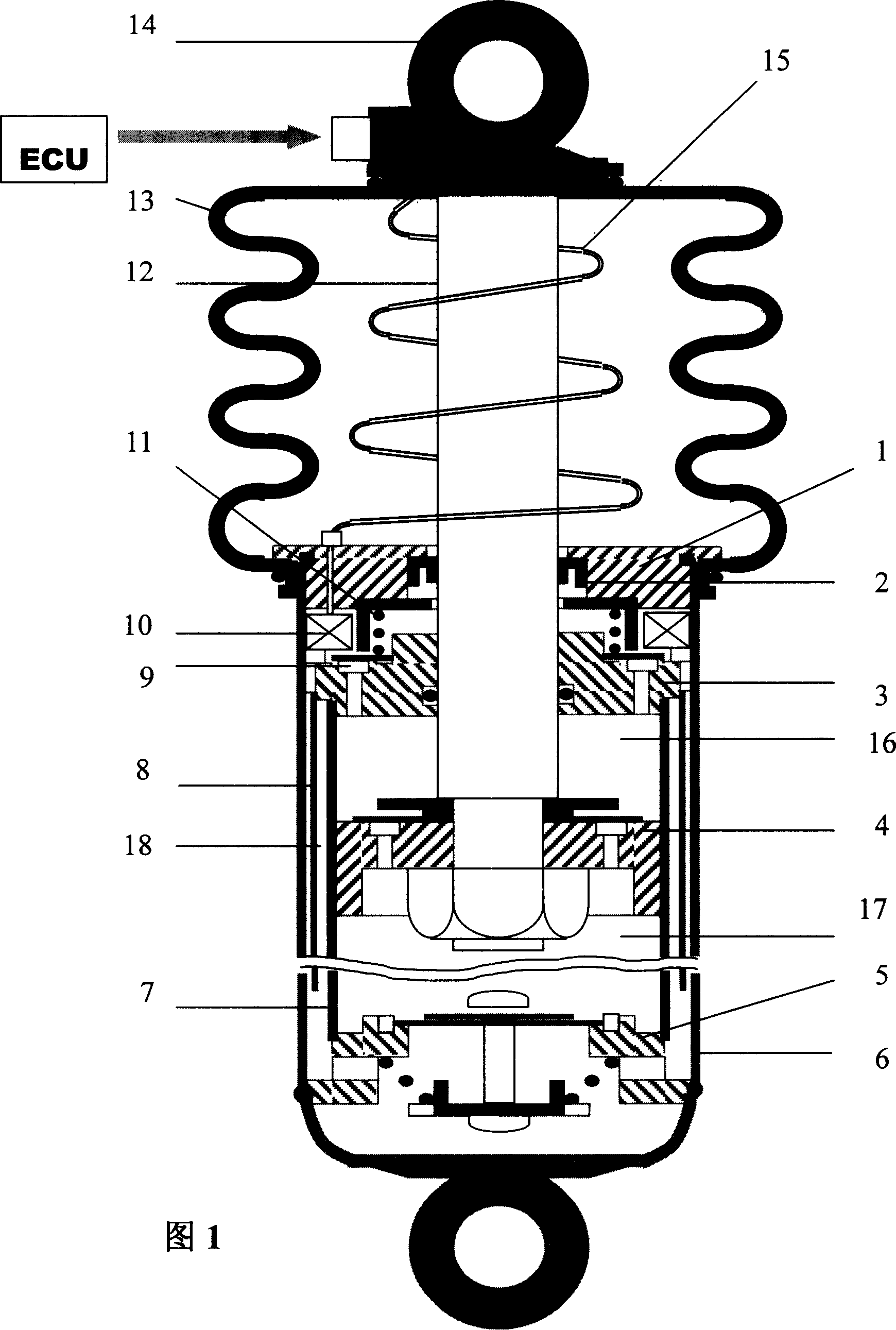 Electrici controlled type variable damping attenuator