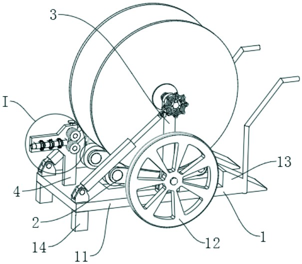 Multifunctional cable pay-off device applied to municipal power construction